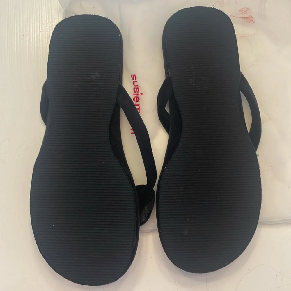 🖤 Susie Moon Velvet feel slip flops Never worn 🖤 - Picture 4 of 5